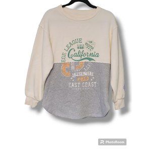 🌼HP🌼Maeve Anthropologie Maizie Top Varsity Cream Grey Sweatshirt - XS